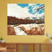 Toile de sentier de montagne assez impressionniste (Insitu(Salon))