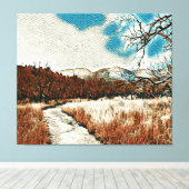 Toile de sentier de montagne assez impressionniste (Insitu (Plancher de Bois))