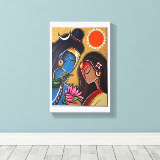 Toile de Shiv et Parvati (Insitu (Plancher de Bois))