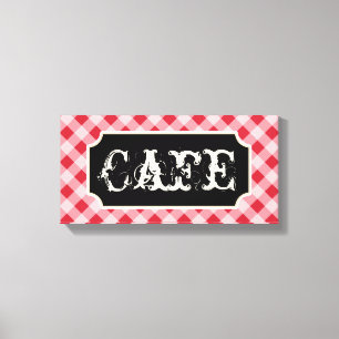 Toile de signalétique de café de cuisine rustique