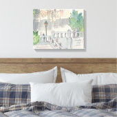 Toile de Stretch "Esquisse d'aquarelle/Château de  (Insitu(Chambre))
