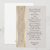 toile de style gaufrée faire-part de mariage, (Devant / Derrière)