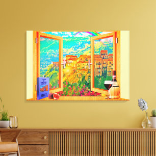 Toile de tableau de fenêtre italienne