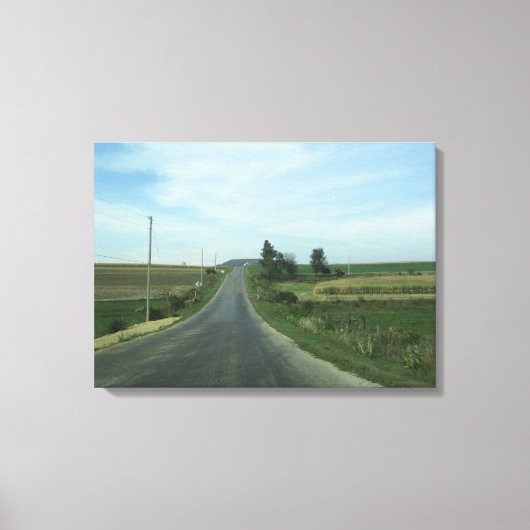 Toile de tableau de mur de longue route de campagn (Recto)