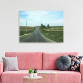 Toile de tableau de mur de longue route de campagn (Insitu(Salon))
