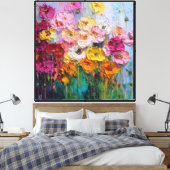 Toile de texture abstraite Bloom Reverie (Insitu(Chambre))