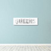 Toile de typographie Queens New York (Insitu (Plancher de Bois))