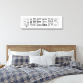 Toile de typographie Queens New York (Insitu(Chambre))