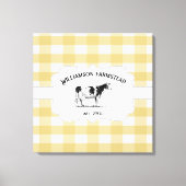 Toile de vache de ferme à Buffle jaune imprimé (Recto)