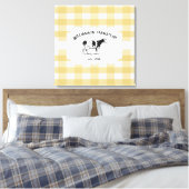 Toile de vache de ferme à Buffle jaune imprimé (Insitu(Chambre))