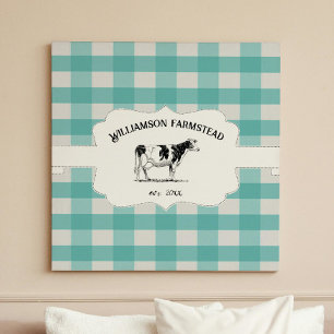 Toile de vache turquoise Plaid Buffalo