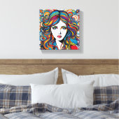 Toile de visage colorée imprimée (Insitu(Chambre))