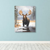 Toile de Yellowstone Moose (Insitu (Plancher de Bois))