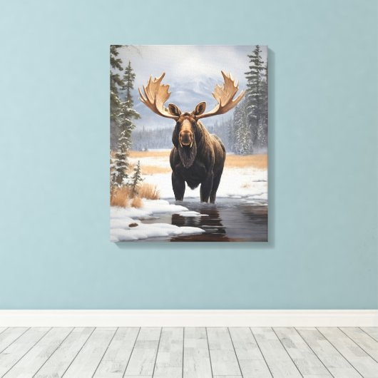 Toile de Yellowstone Moose (Insitu (Plancher de Bois))