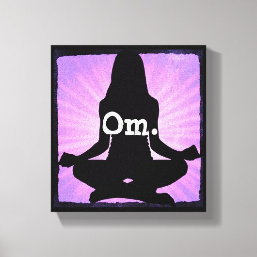Toile de yoga méditation zen Om (Recto)