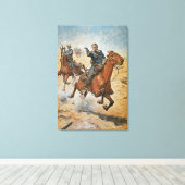 Toile Dead Sure : un cavalier américain de cavalerie dan (Insitu (Plancher de Bois))