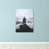 Toile Déambulateur au-dessus de la mer de brouillard (Insitu (Plancher de Bois))