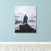 Toile Déambulateur au-dessus de la mer de brouillard (Insitu (Plancher de Bois))