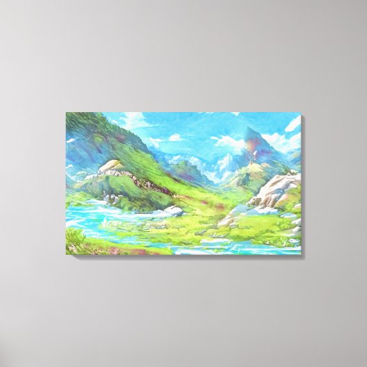 Toile Déambuler dans les montagnes (Recto)