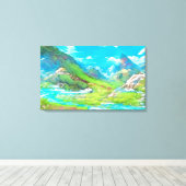 Toile Déambuler dans les montagnes (Insitu (Plancher de Bois))