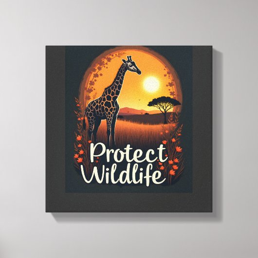 Toile Débardeur de girafe de la savane (Recto)