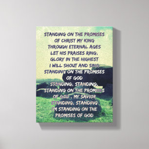 Toile Debout sur les paroles de Promises de Dieu