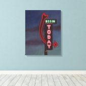 Toile Début aujourd'hui 2009 (Insitu (Plancher de Bois))