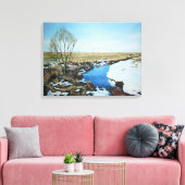Toile Début de printemps à Villingaholt, Islande. (Insitu(Salon))
