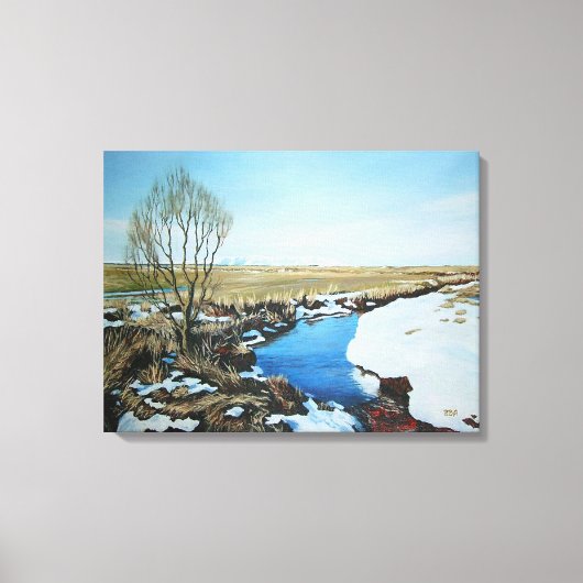 Toile Début de printemps à Villingaholt, Islande. (Recto)