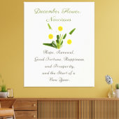 Toile Décembre Mois de naissance Fleur Narcisse Élégant (Insitu(Salon))