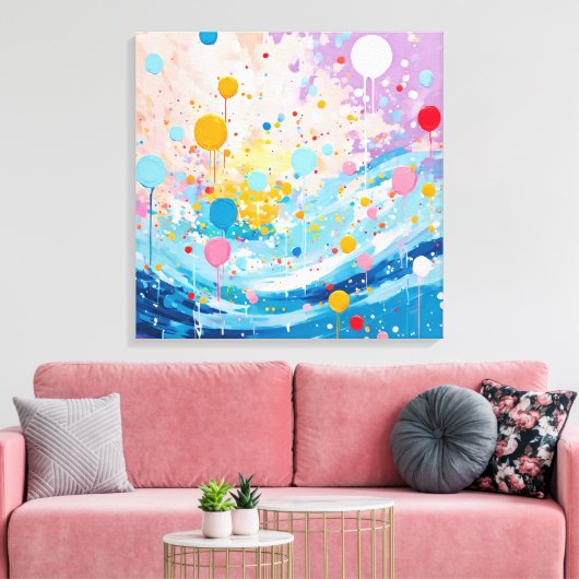 Toile Déchets de points colorés (Insitu(Salon))