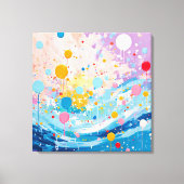 Toile Déchets de points colorés (Recto)