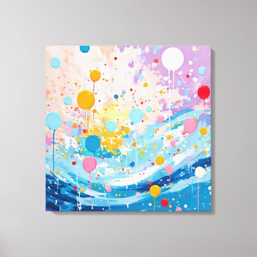 Toile Déchets de points colorés (Recto)