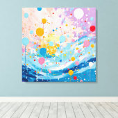 Toile Déchets de points colorés (Insitu (Plancher de Bois))