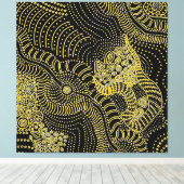 Toile Déchirer la ligne pointillée - Graphisme aborigène (Insitu (Plancher de Bois))