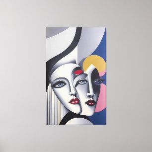 Toile Décision partagée - Affiche surréaliste de Ken Gag