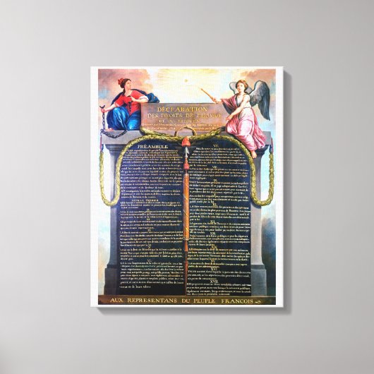Toile Déclaration des Droits de l'homme et de la Citizen (Recto)