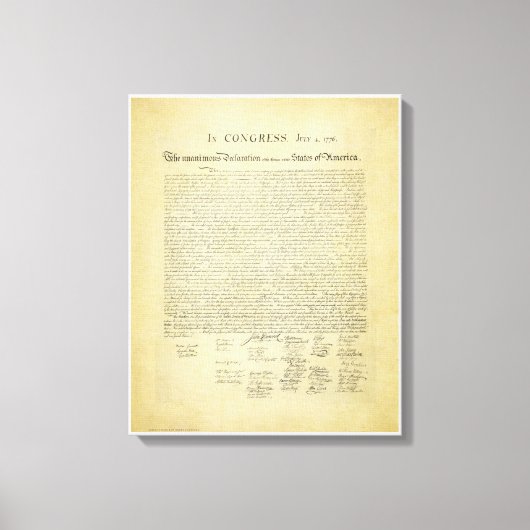 Toile Déclaration d'indépendance (Recto)
