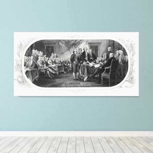 Toile Déclaration d'indépendance : Projet de loi de 2 $, (Insitu (Plancher de Bois))