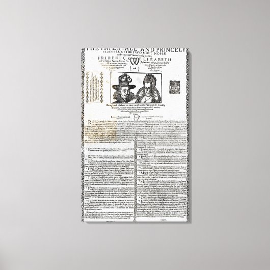 Toile Déclaration du mariage de Frederick V (Recto)