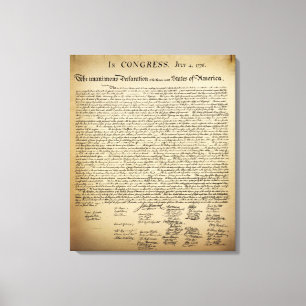 Toile Déclaration vintage d'indépendance