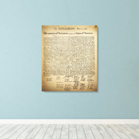 Toile Déclaration vintage d'indépendance (Insitu (Plancher de Bois))