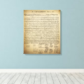 Toile Déclaration vintage d'indépendance (Insitu (Plancher de Bois))