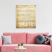 Toile Déclaration vintage d'indépendance (Insitu(Salon))