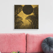 Toile d'Eclipse de forêt foncée dorée Imprimer (Insitu(Salon))