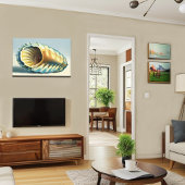 Toile Décor Abstrait de la coquille de Saint-Jacques