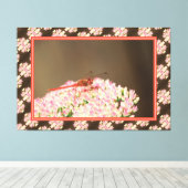 Toile Décor Art Dragonfly Coral Rouge (Insitu (Plancher de Bois))