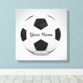 Toile Décor Boule de soccer Nom personnalisé (Insitu (Plancher de Bois))