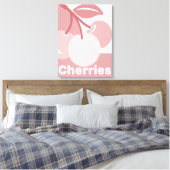 Toile Décor cuisine Pastel Cherries rose et blanc (Insitu(Chambre))