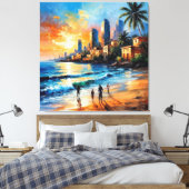 Toile 🌅 Décor de maison moderne de coucher de soleil de (Insitu(Chambre))